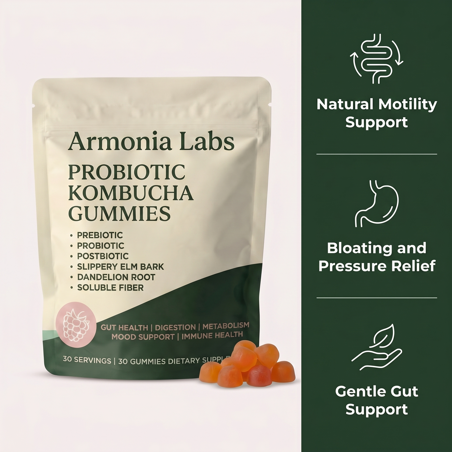 Armonia Labs™ 6-in-1 Probiotic Kombucha Gummies